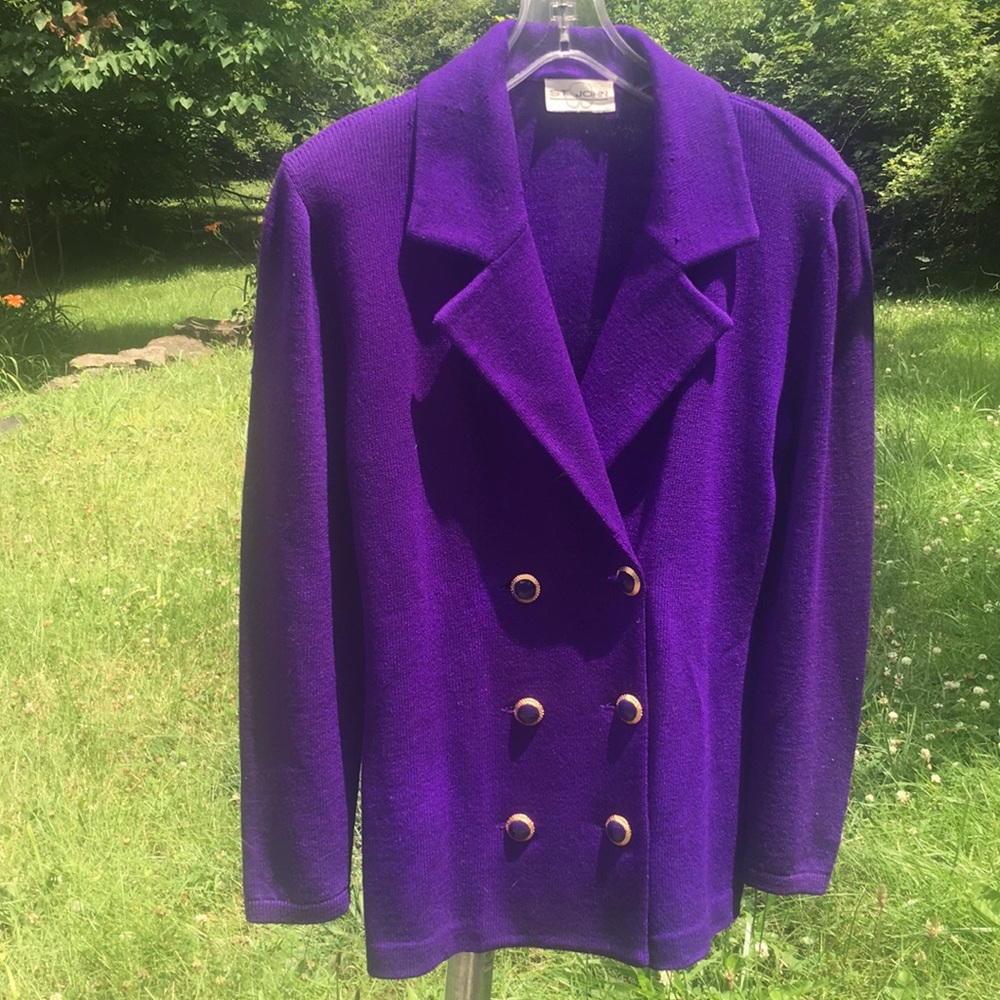 Classic and sophisticated wool knit jacket St John - Picture 3 of 8